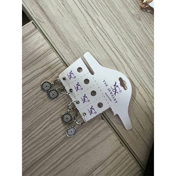 گوشواره زنانه وای اس ایکس مدل چشم نظر تمام سنگ کد 65323