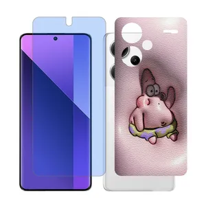 Glass Together model anti blue Screen Protector Suitable for Xiaomi Redmi Note 13 Pro Plus Mobile Phone with Back cover sticker