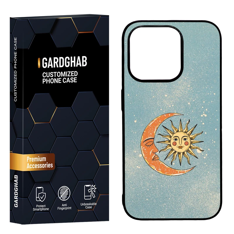 کاور گارد قاب مدل دورژله ای پشت گلس هنری مناسب برای گوشی موبایل اپل iPhone15 pro