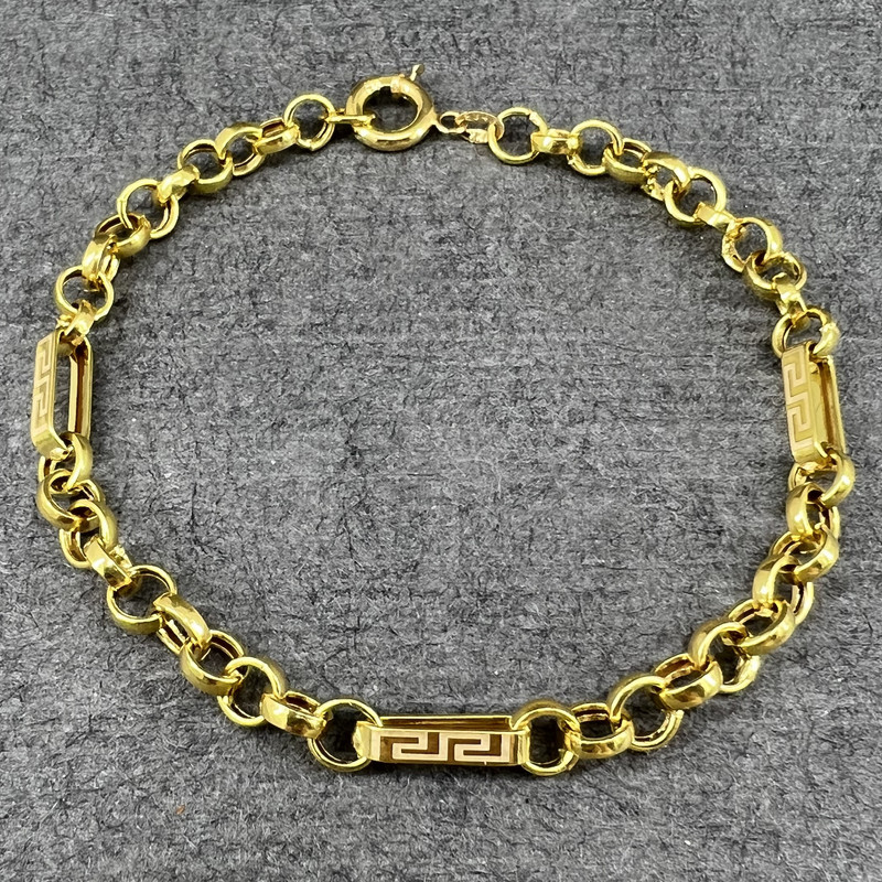 دستبند طلا 18 عیار مردانه دوست خوب مدل dk065
