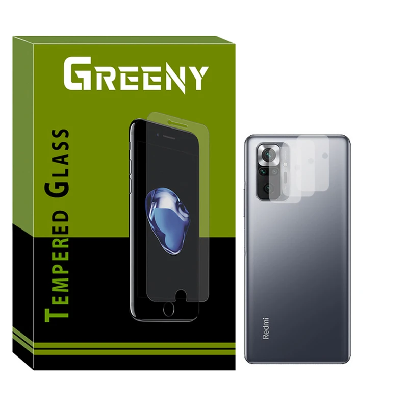 محافظ لنز دوربین گیرینی مدل LNZGR مناسب برای گوشی موبایل شیائومی Redmi Note 10 Pro بسته سه عددی