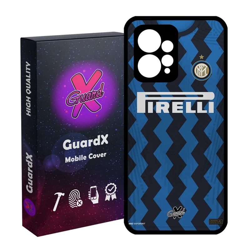 کاور گارد ایکس طرح اینتر میلان مدل Glass10236 مناسب برای گوشی موبایل شیائومی Redmi Note 12 4G