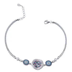   دستبند نقره زنانه بازرگانی میلادی کد DP_353