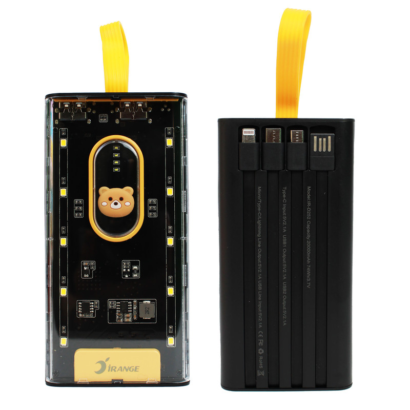 پاوربانک آیرنج مدل IR - D252 ظرفیت 20000 میلی‌آمپرساعت