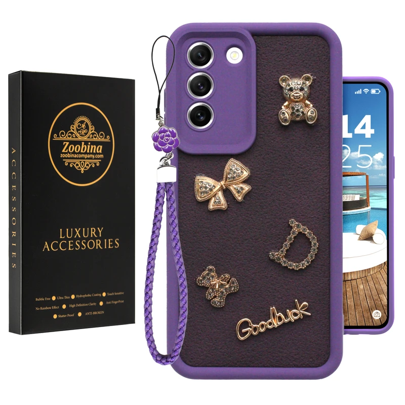 کاور زوبینا مدل Carpet مناسب برای گوشی موبایل سامسونگ Galaxy S21 Fe به همراه آویز