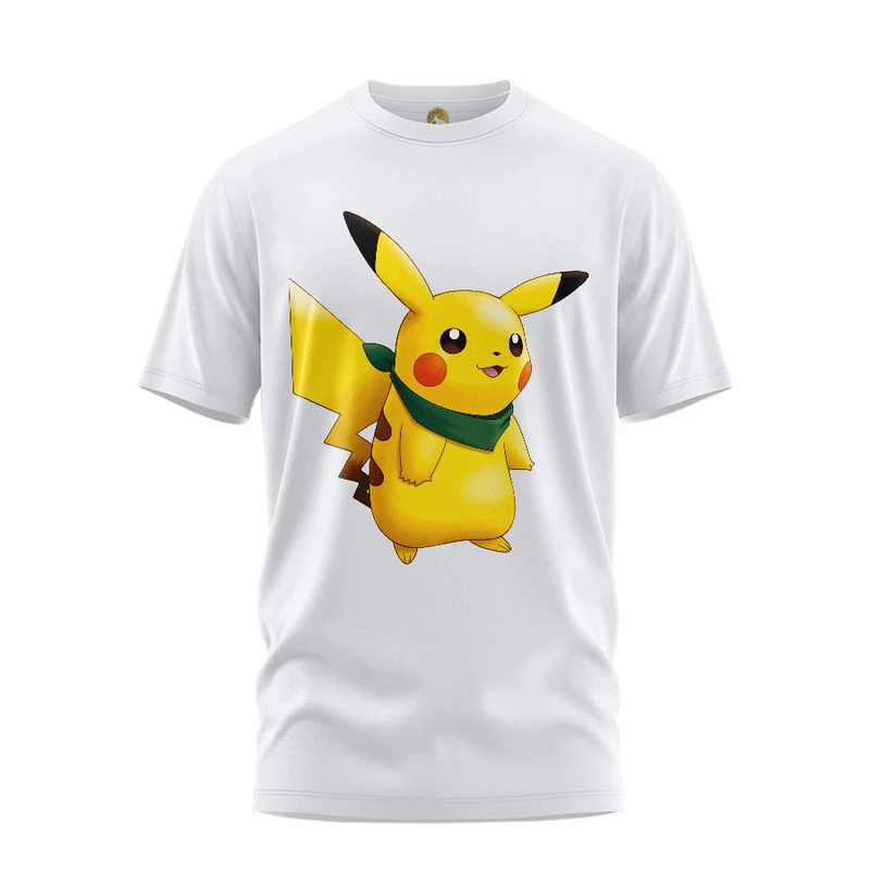 تی شرت آستین کوتاه زنانه هومرو مدل TW448 طرح پوکمون 