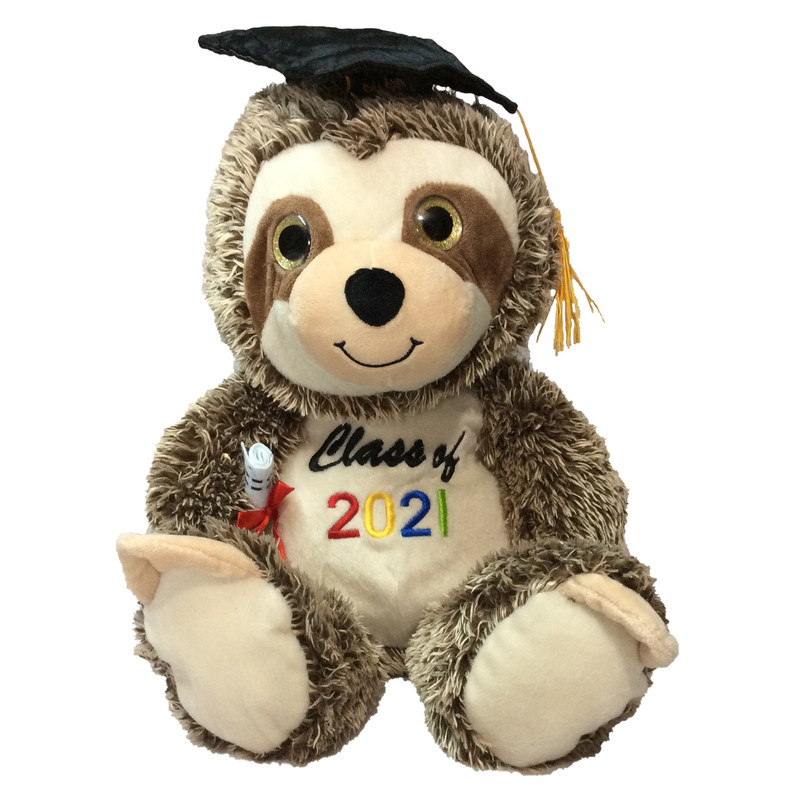 عروسک طرح تنبل مدل Graduation Sloth کد SZ7/545 ارتفاع 50 سانتی متر
