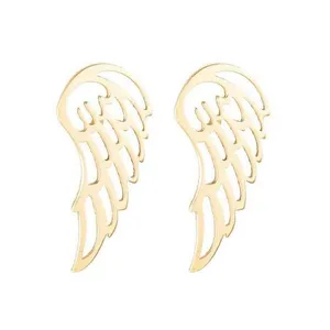 گوشواره طلا 18 عیار زنانه قیراط طرح بال کد GH3889