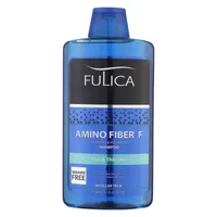 شامپو تقویت&zwnj;کننده مو فولیکا مخصوص موهای کم&zwnj;حجم و نازک، حجم 400 میلی&zwnj;لیتر مدل Amino Fiber، حاوی ویتامین&zwnj;های B7 و B6، بدون سولفات، برطرف&zwnj;کننده وز مو، آبرسان، محکم&zwnj;کننده، حاوی عصاره&zwnj;های سبوس برنج، رزماری