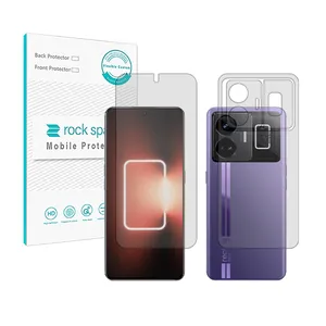 Rockspace HyGEL model clear screen protector suitable for Realme GT Neo5 mobile phone along with the phone back protector
