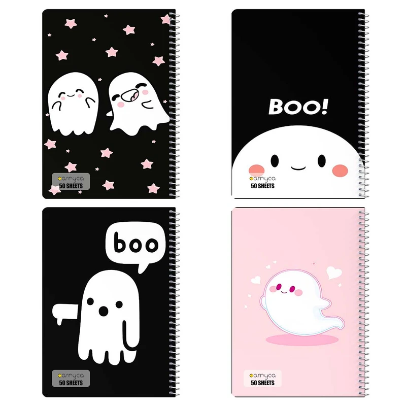 دفتر نقاشي 50 برگ کارنيکا طرح روح کیوت Cute Ghost کد 12818 مجموعه 4 عددی