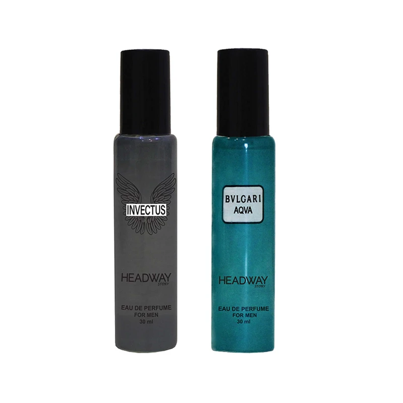عطر جیبی مردانه هدوی استوری مدل پاکو رابان اینوکتوس و آکوا بولگاری حجم 30 میلی لیتر مجموعه 2 عددی