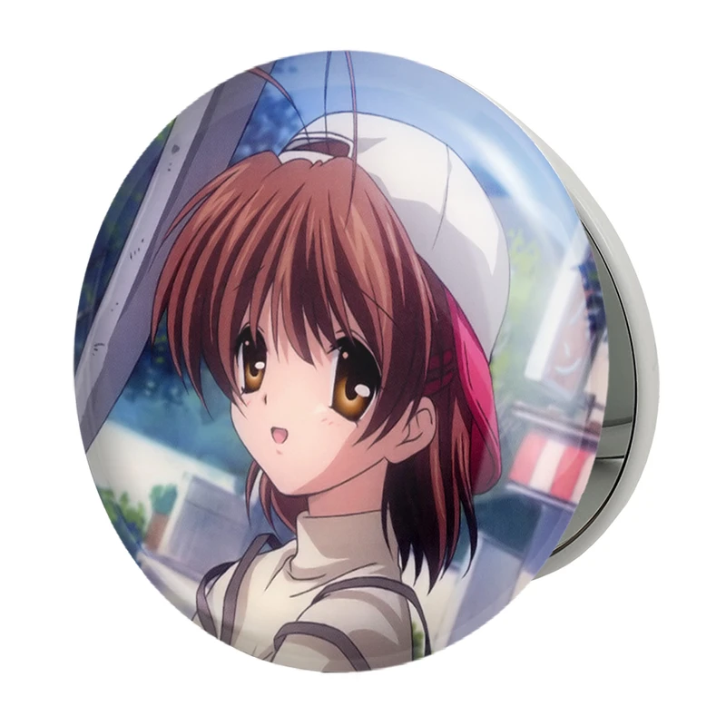 آینه جیبی خندالو طرح ناگیسا انیمه کلند Clenned مدل تاشو کد 22417 