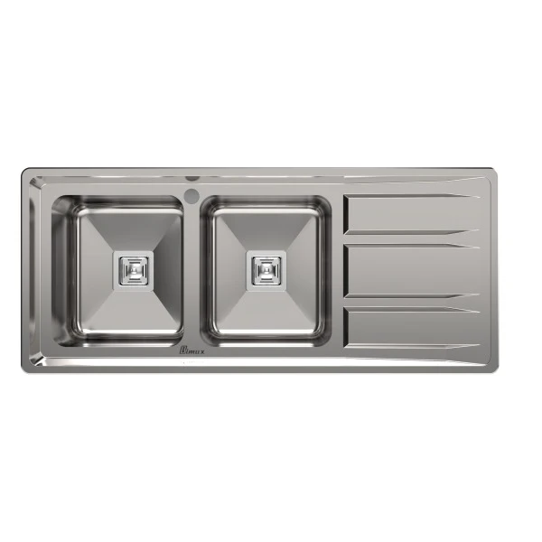 سینک ظرفشویی استیل توکار دو لگنه بیمکث مدل 4402