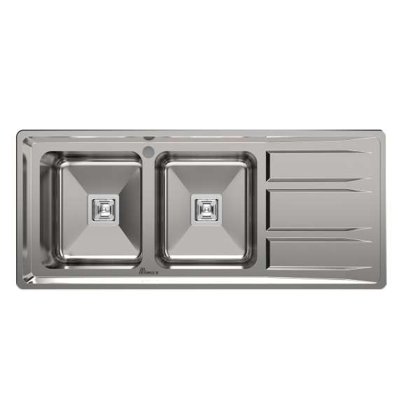 سینک ظرفشویی استیل توکار دو لگنه بیمکث مدل 4402