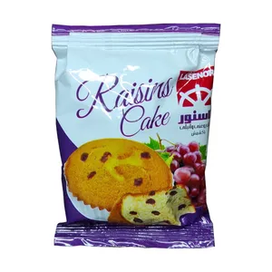 کیک روغنی وانیلی با کشمش لاسنور - 45 گرم بسته 24 عددی