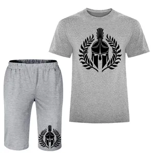 ست تی شرت آستین کوتاه و شلوارک راحتی مردانه مدل کلاه خود کد A275