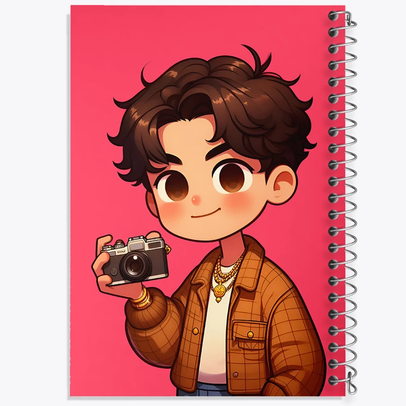 دفتر مشق 50 برگ خندالو طرح پسر عکاس کد F8011