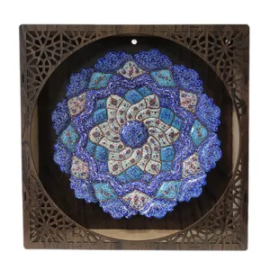 بشقاب میناکاری مدل اسلیمی کد 234