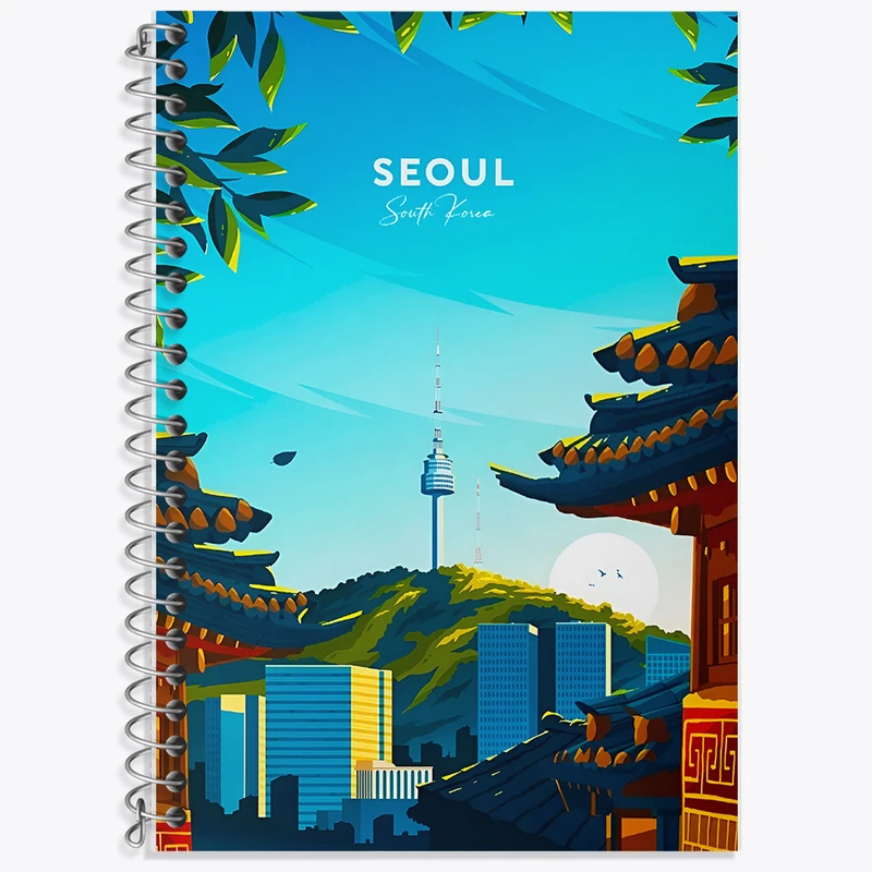 دفتر لغت 50 برگ خندالو طرح سئول (Seoul) کد F6303