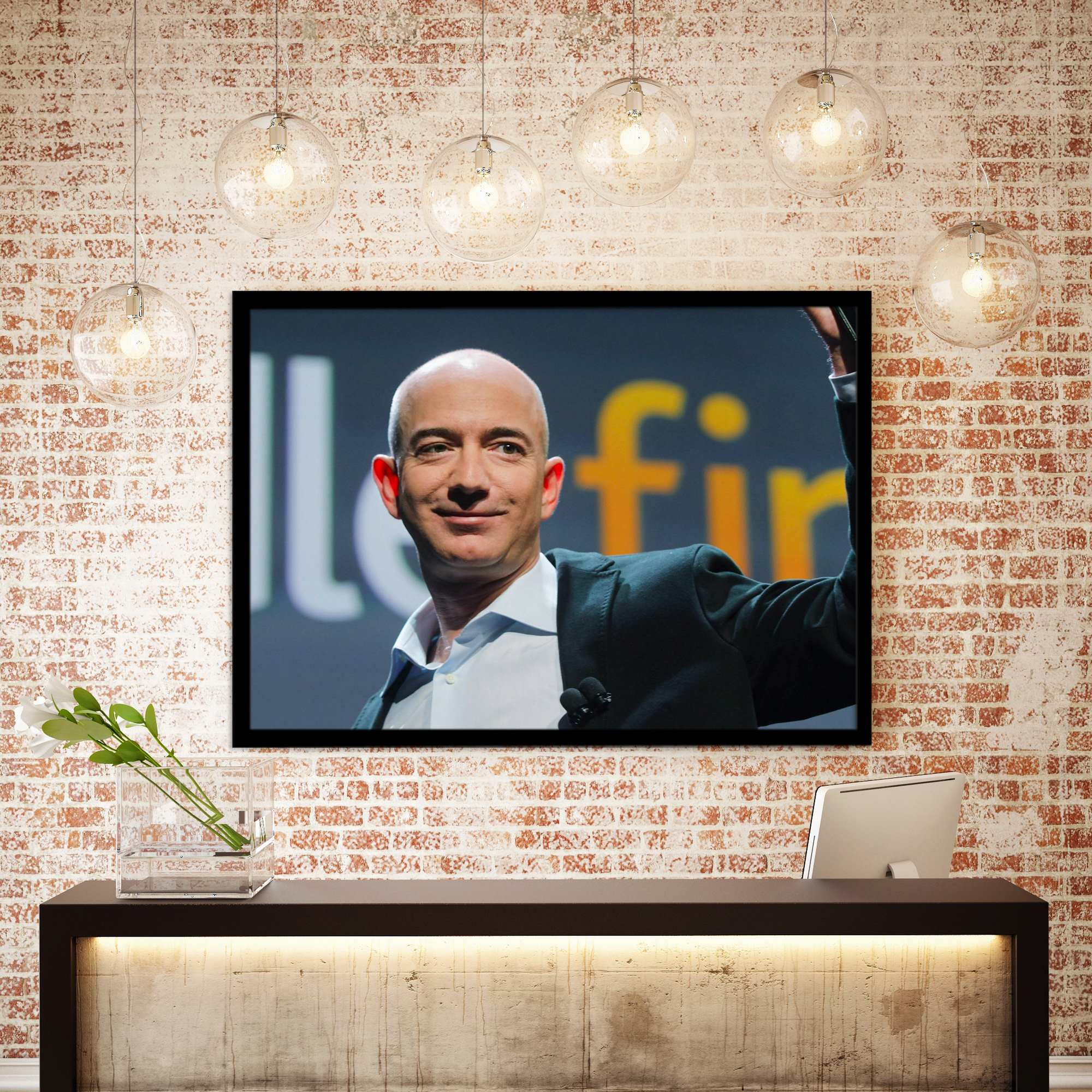 تابلو نوری بکلیت طرح جف بزوس jeff bezos مدل لایت باکس B-s1946