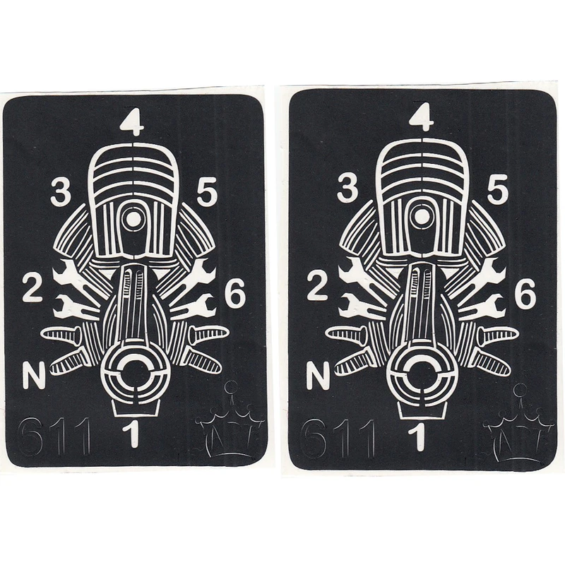 استیکر حنا برانت طرح ماشین و ابزارآلات مجموعه دو عددی