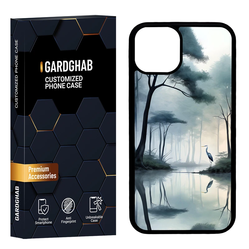 کاور گارد قاب مدل پشت گلس منظره و طبیعت مناسب برای گوشی موبایل اپل iPhone 13 