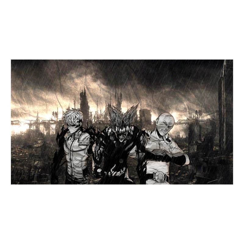 استیکر لپ تاپ و موبایل مدل انیمه طرح مرد تک مشتی سایتاما One Punch Man کد 1373