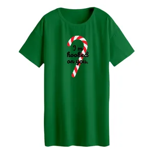 تی شرت لانگ زنانه مدل نوشته کریسمس کد 21