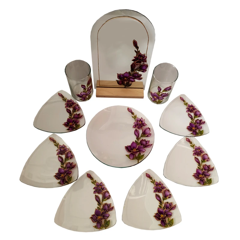 مجموعه ظروف هفت سین 10 پارچه مدل لنا