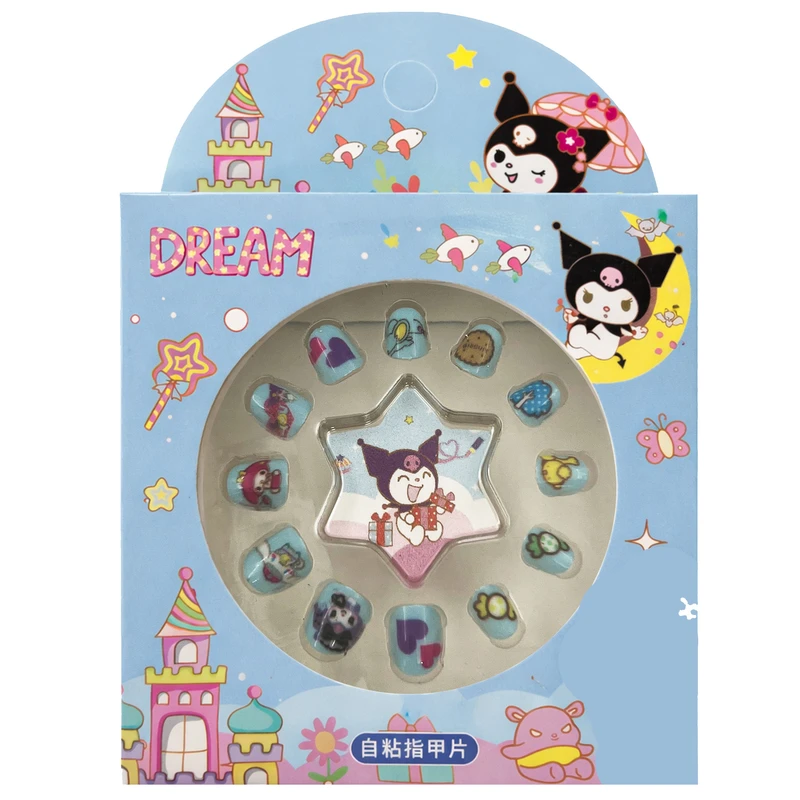 ناخن مصنوعی دست کودک مدل کرومی کد 11 بسته 12 عددی