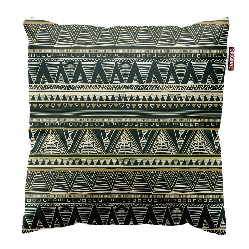 کوسن پاد آفرین مدل سنتی طرح گلیم فرش کد PK402145 سایز 40*40 سانتی متر