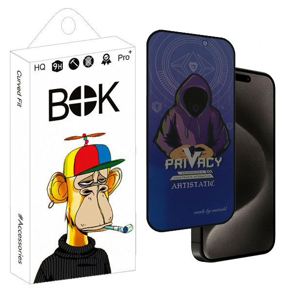  محافظ صفحه نمایش حریم شخصی بوک مدل Antistatic Celesta مناسب برای گوشی موبایل اپل Iphone 15 pro max 