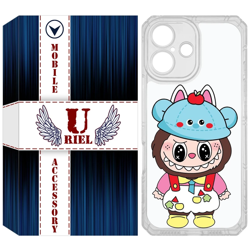 کاور یوریل مدل Clear کد 123 طرح لبوبو مناسب برای گوشی موبایل اپل iPhone 16