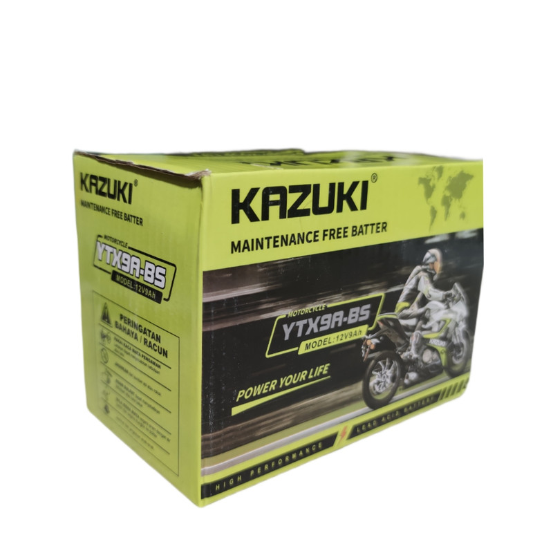باتری موتورسیکلت کازوکی مدل 12 ولت 9 آمپر 12v9a