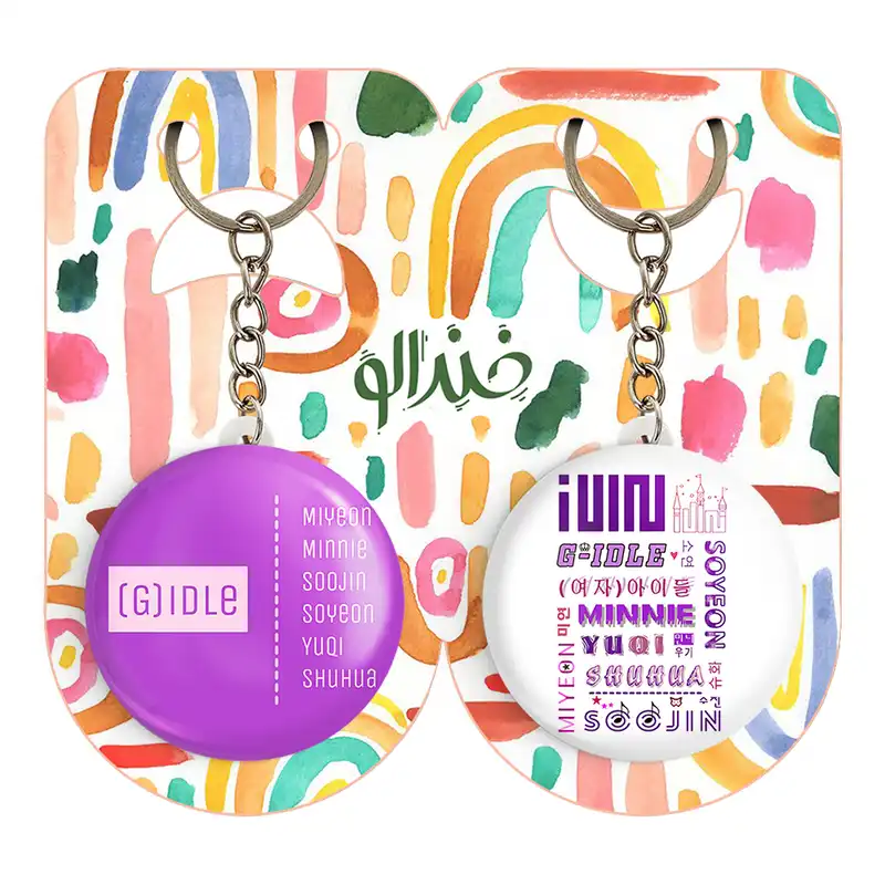 جاکلیدی خندالو مدل گروه جی آیدل GIdle کد 1958019582 مجموعه 2 عددی