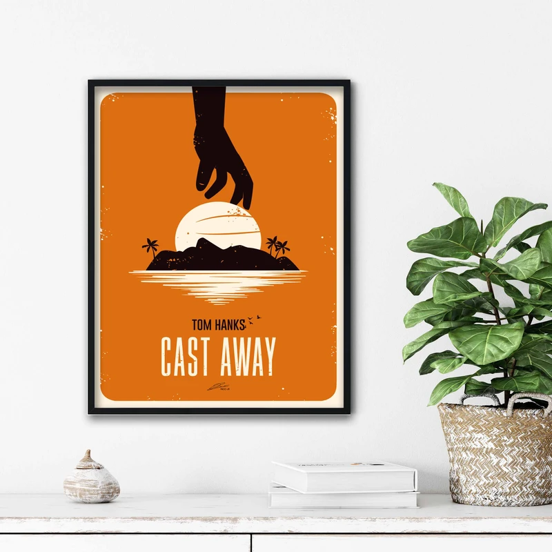 تابلو آتریسا طرح پوستر فیلم cast Away مدل ATm104