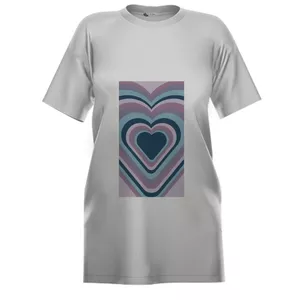 تی شرت لانگ زنانه مدل قلب