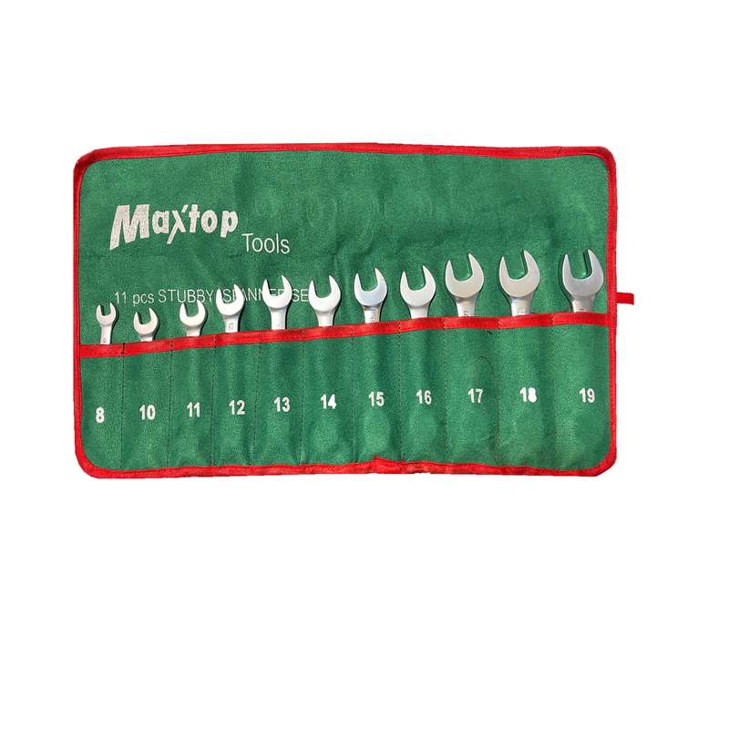 آچار یکسر تخت یکسر رینگی مکس تاپ مدل ACHAR-11 مجموعه 11 عددی