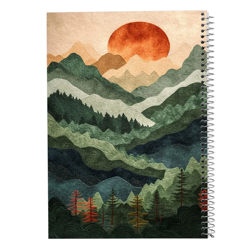 دفتر ژورنال نویسی 50 برگ مدوپد مدل نقطه ای طرح طبیعت کد DF15310