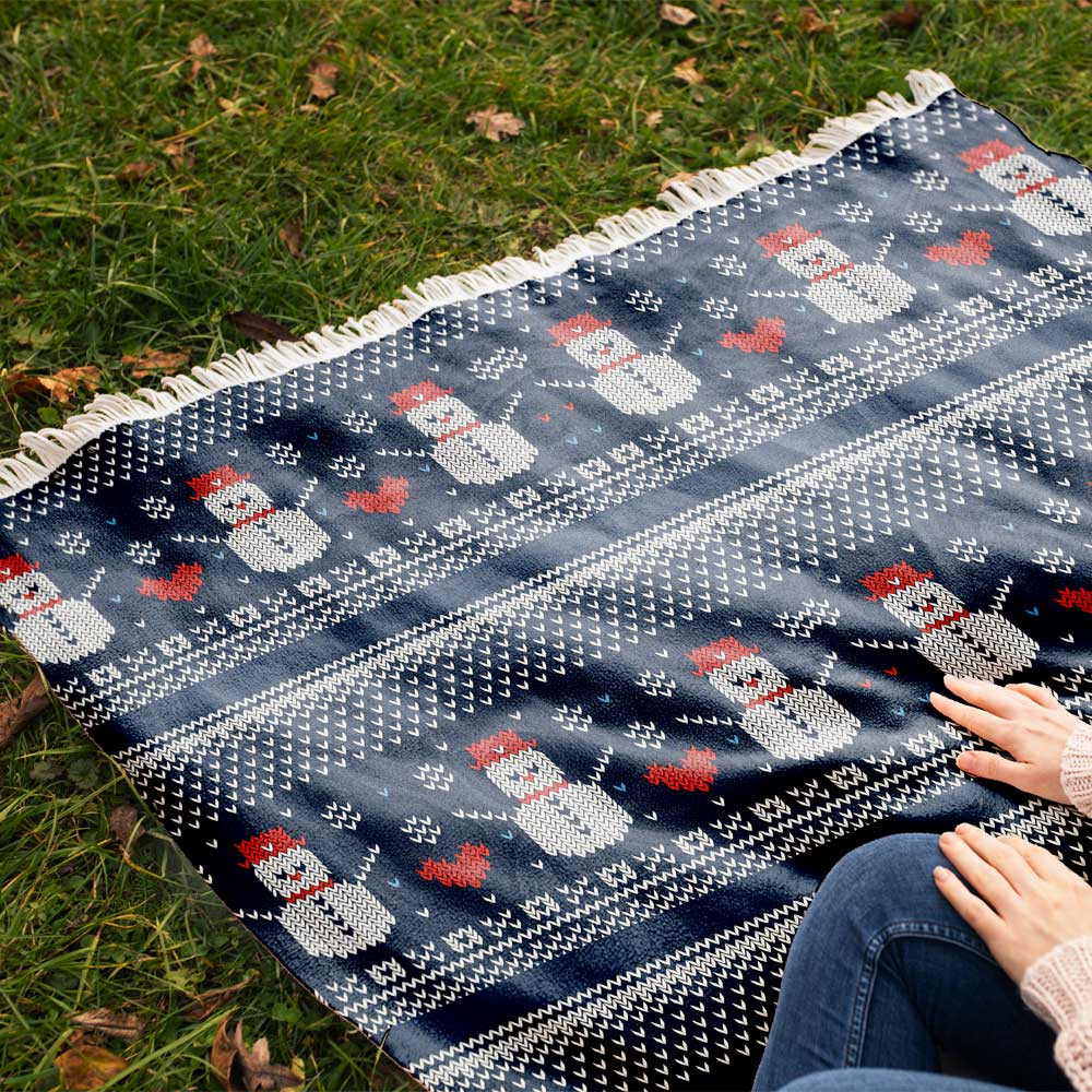 شال مبل طرح آدم برفی کد Q2SH1058 سایز 98x180 سانتی متر شال مبل طرح آدم برفی کد Q2SH1058 سایز 98x180 سانتی متر