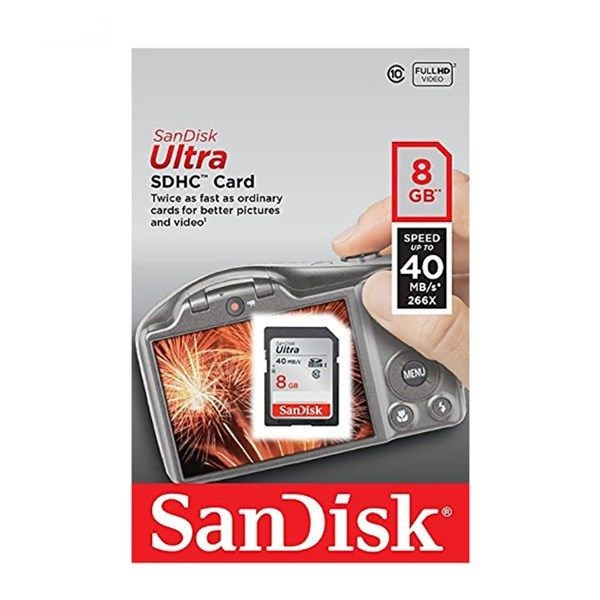 کارت حافظه SDHC مدل Ultra کلاس 10 استاندارد سرعت 40MBps ظرفیت 8 گیگابایت
