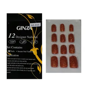  ناخن مصنوعی گینزا مدل 415 بسته 12 عددی