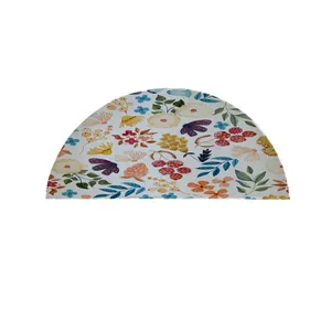   پادری مدل نیم دایره طرح گل کد 9337 سایز 90×45 سانتی متر