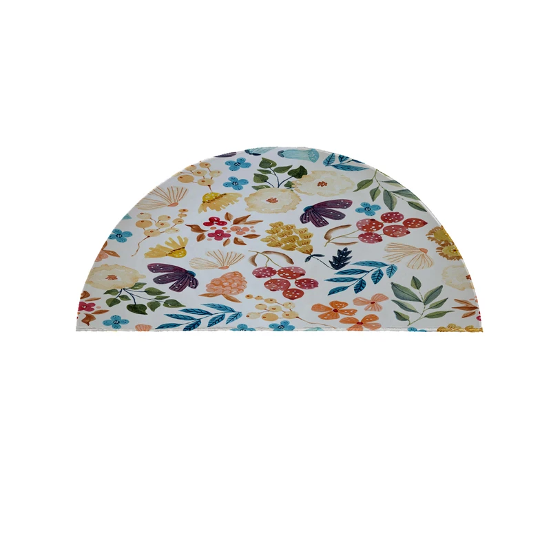 پادری مدل نیم دایره طرح گل کد 9337 سایز 90×45 سانتی متر