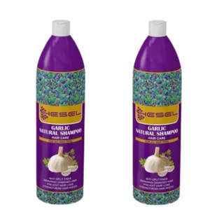 شامپو تقویت کننده و ضد ریزش مو هسل مدل Garlic حجم 1000میلی لیتر بسته 2 عددی