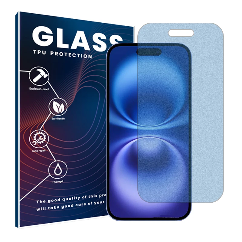 محافظ صفحه نمایش مات ضد اشعه آبی گلس مدل Resistant مناسب برای گوشی موبایل اپل iPhone 16 Plus