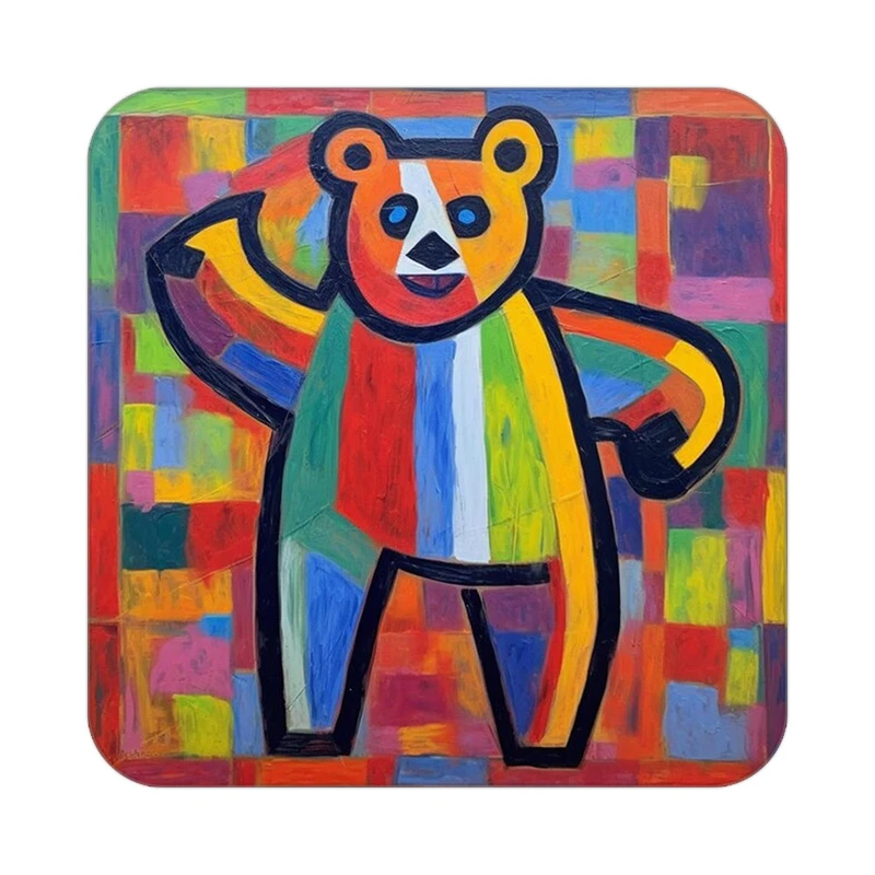 زیر لیوانی کاکتی طرح حیوانات رنگی مدل mp25998