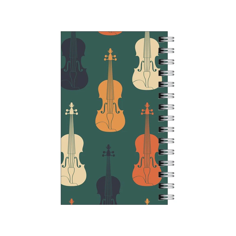 دفترچه یادداشت مدل to do list طرح پترن ویولون و موسیقی کد 7490351