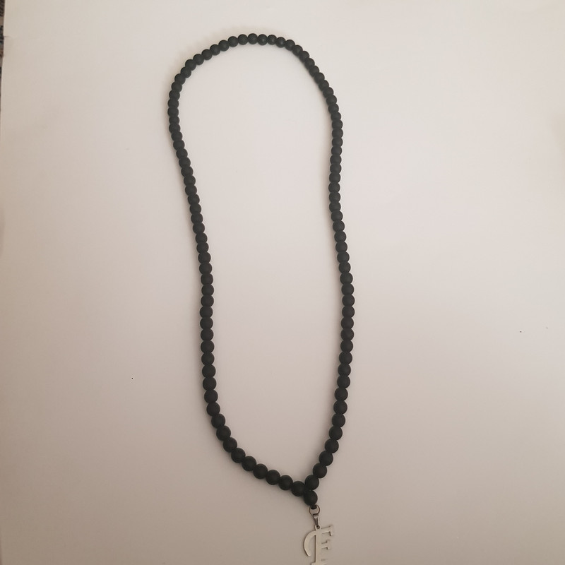 گردنبند زنانه مدل سنگ حرف  F